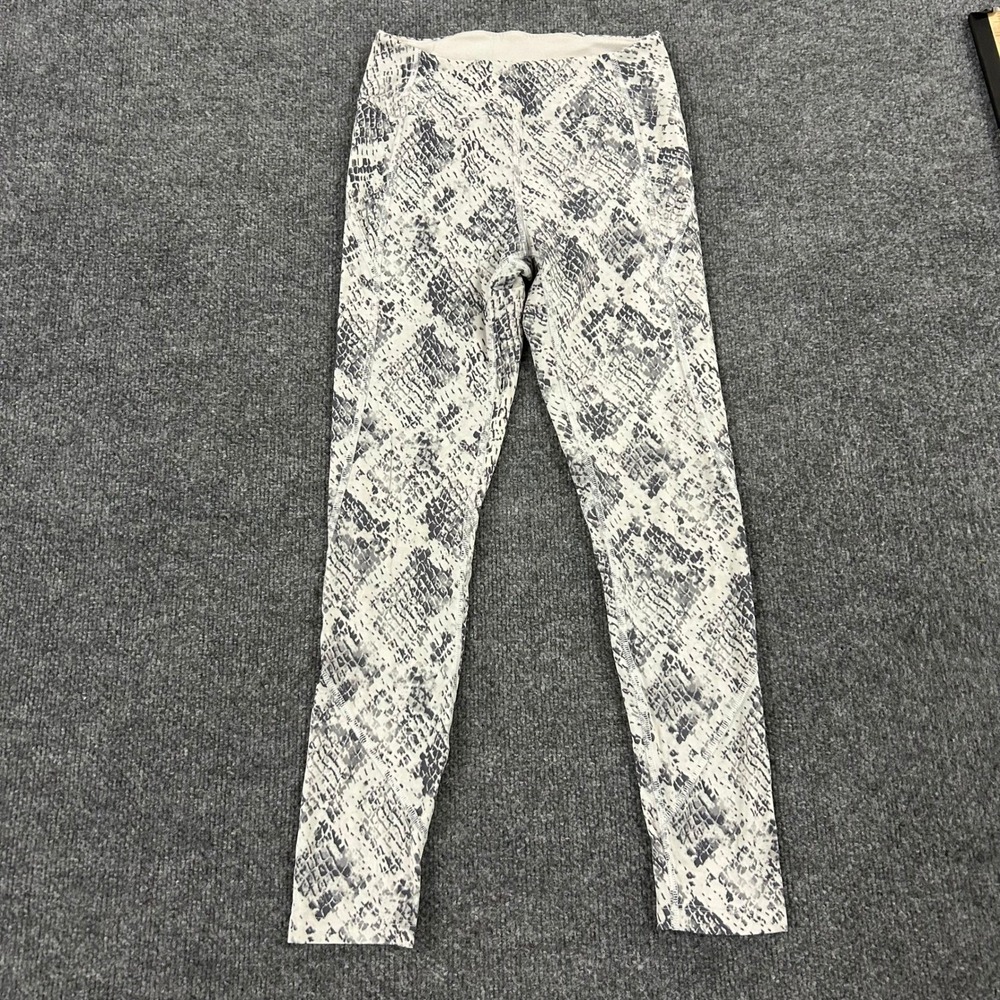 Pink Sport Leggings Womens Size XS Grey Snakeskin Print High Waisted Athletic